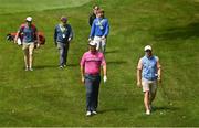 29 June 2021; Padraig Harrington, left, and Paul Dunne of Ireland during a practice round before the Dubai Duty Free Irish Open Golf Championship at Mount Juliet in Thomastown, Kilkenny. Photo by Ramsey Cardy/Sportsfile