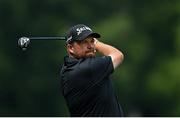 29 June 2021; Shane Lowry of Ireland plays a shot off the 4th tee box during a practice round before the Dubai Duty Free Irish Open Golf Championship at Mount Juliet in Thomastown, Kilkenny. Photo by Ramsey Cardy/Sportsfile