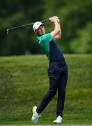 29 June 2021; Mark Power of Ireland plays a shot on the 4th tee during a practice round before the Dubai Duty Free Irish Open Golf Championship at Mount Juliet in Thomastown, Kilkenny. Photo by Ramsey Cardy/Sportsfile