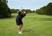 29 June 2021; Shane Lowry of Ireland plays a shot on the 6th tee box during a practice round before the Dubai Duty Free Irish Open Golf Championship at Mount Juliet in Thomastown, Kilkenny. Photo by Ramsey Cardy/Sportsfile