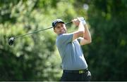 29 June 2021; Richard Bland of England watches his tee shot on the 5th during a practice round before the Dubai Duty Free Irish Open Golf Championship at Mount Juliet in Thomastown, Kilkenny. Photo by Ramsey Cardy/Sportsfile