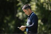 29 June 2021; Rory McIlroy of Northern Ireland's manager Sean O’Flaherty during a practice round before the Dubai Duty Free Irish Open Golf Championship at Mount Juliet in Thomastown, Kilkenny. Photo by Ramsey Cardy/Sportsfile