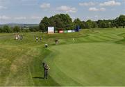 29 June 2021; Rory McIlroy of Northern Ireland chips onto the 18th green during a practice round before the Dubai Duty Free Irish Open Golf Championship at Mount Juliet in Thomastown, Kilkenny. Photo by Ramsey Cardy/Sportsfile