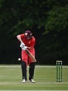 30 June 2021; Jack Carty of Munster Reds in action during the Cricket Ireland InterProvincial Cup 2021 match between Northern Knights and Munster Reds at Bready Cricket Club in Stormont in Belfast. Photo by David Fitzgerald/Sportsfile