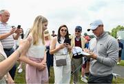 30 June 2021; Rory McIlroy of Northern Ireland with spectators during the Dubai Duty Free Irish Open Golf Championship Pro-Am at Mount Juliet in Thomastown, Kilkenny. Photo by Ramsey Cardy/Sportsfile