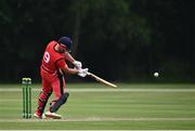 30 June 2021; Fionn Hand of Munster Reds in action during the Cricket Ireland InterProvincial Cup 2021 match between Northern Knights and Munster Reds at Bready Cricket Club in Stormont in Belfast. Photo by David Fitzgerald/Sportsfile
