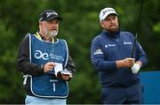 30 June 2021; Shane Lowry of Ireland and his caddie Brian Martin during the Dubai Duty Free Irish Open Golf Championship - Pro-Am at Mount Juliet in Thomastown, Kilkenny. Photo by Ramsey Cardy/Sportsfile