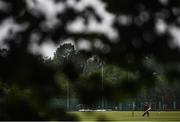 30 June 2021; Paul Stirling of Northern Knights in action during the Cricket Ireland InterProvincial Cup 2021 match between Northern Knights and Munster Reds at Bready Cricket Club in Stormont in Belfast. Photo by David Fitzgerald/Sportsfile