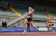 27 June 2021; Catherine Mcmanus of Dublin City Harriers AC competing in the Women's 200m heats during day three of the Irish Life Health National Senior Championships at Morton Stadium in Santry, Dublin. Photo by Sam Barnes/Sportsfile