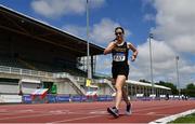 27 June 2021; Veronica Burke of Ballinasloe and District AC, Galway, competing in the Women's 5000m Walk during day three of the Irish Life Health National Senior Championships at Morton Stadium in Santry, Dublin. Photo by Sam Barnes/Sportsfile