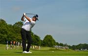 1 July 2021; Shane Lowry of Ireland plays his drive from the 5th tee box during day one of the Dubai Duty Free Irish Open Golf Championship at Mount Juliet Golf Club in Thomastown, Kilkenny. Photo by Ramsey Cardy/Sportsfile