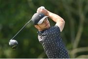 1 July 2021; Laurie Canter of England watches his drive from the fifth tee box during day one of the Dubai Duty Free Irish Open Golf Championship at Mount Juliet Golf Club in Thomastown, Kilkenny. Photo by Ramsey Cardy/Sportsfile