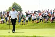 1 July 2021; Shane Lowry of Ireland after a missed putt on the ninth green during day one of the Dubai Duty Free Irish Open Golf Championship at Mount Juliet Golf Club in Thomastown, Kilkenny. Photo by Ramsey Cardy/Sportsfile