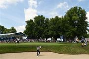 1 July 2021; Jonathan Caldwell of Northern Ireland plays a shot from a bunker onto the ninth green during day one of the Dubai Duty Free Irish Open Golf Championship at Mount Juliet Golf Club in Thomastown, Kilkenny. Photo by Ramsey Cardy/Sportsfile