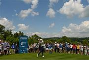 1 July 2021; Rory McIlroy of Northern Ireland watches his tee shot from the eighth tee box during day one of the Dubai Duty Free Irish Open Golf Championship at Mount Juliet Golf Club in Thomastown, Kilkenny. Photo by Ramsey Cardy/Sportsfile