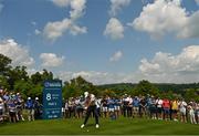 1 July 2021; Rory McIlroy of Northern Ireland hits a tee shot from the eighth tee box during day one of the Dubai Duty Free Irish Open Golf Championship at Mount Juliet Golf Club in Thomastown, Kilkenny. Photo by Ramsey Cardy/Sportsfile