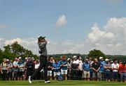 1 July 2021; John Catlin of USA watches his tee shot from the eighth tee box during day one of the Dubai Duty Free Irish Open Golf Championship at Mount Juliet Golf Club in Thomastown, Kilkenny. Photo by Ramsey Cardy/Sportsfile