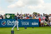 1 July 2021; Tommy Fleetwood of England hits a tee shot from the first tee box during day one of the Dubai Duty Free Irish Open Golf Championship at Mount Juliet Golf Club in Thomastown, Kilkenny. Photo by Ramsey Cardy/Sportsfile