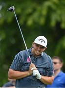 1 July 2021; Marcus Armitage of England reacts after hitting his tee shot from the 10th tee box during day one of the Dubai Duty Free Irish Open Golf Championship at Mount Juliet Golf Club in Thomastown, Kilkenny. Photo by Ramsey Cardy/Sportsfile