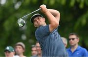 1 July 2021; Marcus Armitage of England watches his tee shot from the 10th tee box during day one of the Dubai Duty Free Irish Open Golf Championship at Mount Juliet Golf Club in Thomastown, Kilkenny. Photo by Ramsey Cardy/Sportsfile