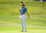 1 July 2021; Tommy Fleetwood of England reacts after a putt on the fifth green during day one of the Dubai Duty Free Irish Open Golf Championship at Mount Juliet Golf Club in Thomastown, Kilkenny. Photo by Ramsey Cardy/Sportsfile