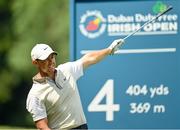 1 July 2021; Rory McIlroy of Northern Ireland reacts after his tee shot from the fourth tee box during day one of the Dubai Duty Free Irish Open Golf Championship at Mount Juliet Golf Club in Thomastown, Kilkenny. Photo by Ramsey Cardy/Sportsfile