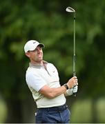 1 July 2021; Rory McIlroy of Northern Ireland watches his second shot on the first hole during day one of the Dubai Duty Free Irish Open Golf Championship at Mount Juliet Golf Club in Thomastown, Kilkenny. Photo by Ramsey Cardy/Sportsfile