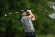 1 July 2021; John Catlin of USA watches his second shot on the first hole during day one of the Dubai Duty Free Irish Open Golf Championship at Mount Juliet Golf Club in Thomastown, Kilkenny. Photo by Ramsey Cardy/Sportsfile