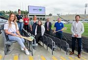2 July 2021; Olivia Daly from Cliona’s Foundation, centre, was at Croke Park in Dublin today, with, from left, Galway Camogie player Lorraine Ryan, Meath footballer Marie O’Shaughnessy, Tyrone footballer Conor McKenna, Cliona’s Foundation family member Susan Ahern Daly, Cliona’s Foundation chief executive officer Brendan Ring, former Limerick hurler Shane Dowling and GPA chief executive officer Tom Parsons to help announce that the GPA and Cliona’s Foundation have teamed up as Official Charity Partners. Text FAMILIES to 50300 to donate or go to www.clionas.ie. Photo by Seb Daly/Sportsfile