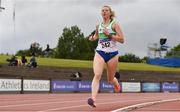 25 June 2021; Niamh Kearney of Raheny Shamrock AC, Dublin, competing in the Women's 1500m  during day one of the Irish Life Health National Senior Championships at Morton Stadium in Santry, Dublin. Photo by Sam Barnes/Sportsfile
