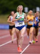 25 June 2021; Niamh Kearney of Raheny Shamrock AC, Dublin, competing in the Women's 1500m during day one of the Irish Life Health National Senior Championships at Morton Stadium in Santry, Dublin. Photo by Sam Barnes/Sportsfile