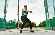 25 June 2021; Zoe Mohan of Cushinstown AC, Meath, competing in the Women's Hammer during day one of the Irish Life Health National Senior Championships at Morton Stadium in Santry, Dublin. Photo by Sam Barnes/Sportsfile