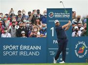 2 July 2021; Shane Lowry of Ireland watches his tee shot from the first tee box during day two of the Dubai Duty Free Irish Open Golf Championship at Mount Juliet Golf Club in Thomastown, Kilkenny. Photo by Ramsey Cardy/Sportsfile