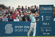 2 July 2021; Martin Kaymer of Germany watches his tee shot from the first tee box during day two of the Dubai Duty Free Irish Open Golf Championship at Mount Juliet Golf Club in Thomastown, Kilkenny. Photo by Ramsey Cardy/Sportsfile