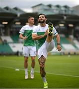 2 July 2021; Richie Towell of Shamrock Rovers warms up before the SSE Airtricity League Premier Division match between Shamrock Rovers and Dundalk at Tallaght Stadium in Dublin. Photo by Stephen McCarthy/Sportsfile