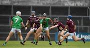 2 July 2021; Ethan Hurley of Limerick in action against Galway during the 2020 Electric Ireland Leinster GAA Hurling Minor Championship Semi-Final match between Limerick and Galway at Cusack Park in Ennis, Clare. Photo by Matt Browne/Sportsfile