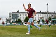 2 July 2021; Ian Turner of Cobh Ramblers celebrates after scoring his side's first goal during the SSE Airtricity League First Division match between Bray Wanderers and Cobh Ramblers at Carlisle Grounds in Bray, Wicklow. Photo by Harry Murphy/Sportsfile