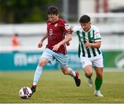 2 July 2021; Stephen O’Leary of Cobh Ramblers in action against Dylan Barnett of Bray Wanderers during the SSE Airtricity League First Division match between Bray Wanderers and Cobh Ramblers at Carlisle Grounds in Bray, Wicklow. Photo by Harry Murphy/Sportsfile