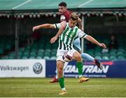 2 July 2021; Joe Doyle of Bray Wanderers in action against Charlie Lyons of Cobh Ramblers during the SSE Airtricity League First Division match between Bray Wanderers and Cobh Ramblers at Carlisle Grounds in Bray, Wicklow. Photo by Harry Murphy/Sportsfile