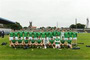 2 July 2021; The Limerick squad before the 2020 Electric Ireland Leinster GAA Hurling Minor Championship Semi-Final match between Limerick and Galway at Cusack Park in Ennis, Clare. Photo by Matt Browne/Sportsfile