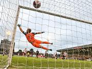 2 July 2021; St Patrick's Athletic goalkeeper Vitezslav Jaros concedes a goal, a freekick scored by Tyreke Wilson of Bohemians, during the SSE Airtricity League Premier Division match between Bohemians and St Patrick's Athletic at Dalymount Park in Dublin. Photo by Seb Daly/Sportsfile