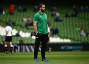 3 July 2021; Ireland head coach Andy Farrell before the International Rugby Friendly match between Ireland and Japan at the Aviva Stadium in Dublin. Photo by Harry Murphy/Sportsfile