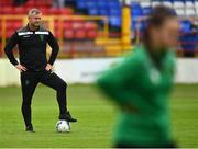 3 July 2021; Peamount United manager James O'Callaghan before the SSE Airtricity Women's National League match between Shelbourne and Peamount United at Tolka Park in Dublin. Photo by Eóin Noonan/Sportsfile