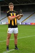 3 July 2021; Harry Shine of Kilkenny with the Man of the Match award for his major performance in the 2020 Electric Ireland Leinster GAA Hurling Minor Championship Final match between Offaly and Kilkenny at MW Hire O'Moore Park in Portlaoise, Laois. Photo by Matt Browne/Sportsfile