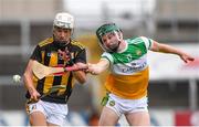 3 July 2021; Ted Dunne of Kilkenny in action against Ruairi Dunne of Offaly during the 2020 Electric Ireland Leinster GAA Hurling Minor Championship Final match between Offaly and Kilkenny at MW Hire O'Moore Park in Portlaoise, Laois. Photo by Matt Browne/Sportsfile
