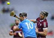 3 July 2021; Danny Sutcliffe of Dublin in action against Pádraic Mannion of Galway during the Leinster GAA Hurling Senior Championship Semi-Final match between Dublin and Galway at Croke Park in Dublin. Photo by Piaras Ó Mídheach/Sportsfile