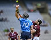3 July 2021; Danny Sutcliffe of Dublin in action against Pádraic Mannion of Galway during the Leinster GAA Hurling Senior Championship Semi-Final match between Dublin and Galway at Croke Park in Dublin. Photo by Piaras Ó Mídheach/Sportsfile