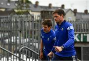 3 July 2021; Monaghan players Conor McManus, right, and Darren Hughes arrive before the Ulster GAA Football Senior Championship Quarter-Final match between Monaghan and Fermanagh at St Tiernach’s Park in Clones, Monaghan. Photo by Sam Barnes/Sportsfile