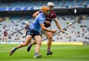 3 July 2021; Ronan Hayes of Dublin in action against Gearóid McInerney of Galway during the Leinster GAA Hurling Senior Championship Semi-Final match between Dublin and Galway at Croke Park in Dublin. Photo by Seb Daly/Sportsfile
