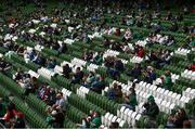 3 July 2021; A general view of socially distant supporters during the International Rugby Friendly match between Ireland and Japan at Aviva Stadium in Dublin. Photo by David Fitzgerald/Sportsfile